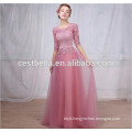 Lady fashion lace dinner dress floor length slim fitting formal evening dress